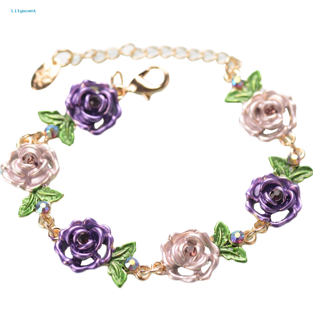 Lilyscent Aksesoris Bangle Untuk Kehidupan Sehari-Hari Desain Bunga Gelang Tangan Pengerjaan Halus