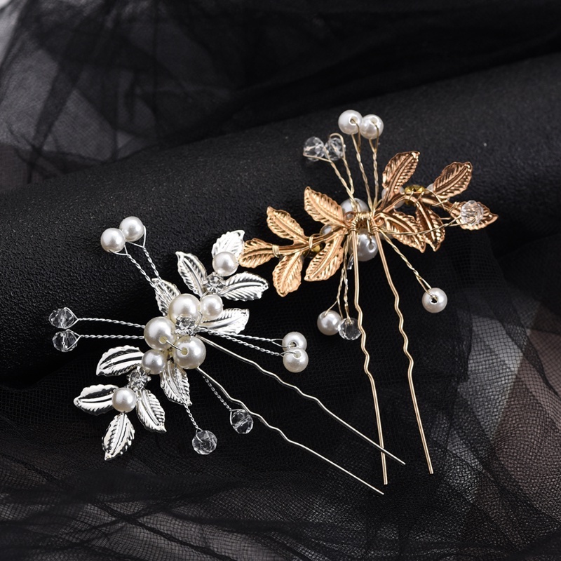 [Unggulan] Bridal Barrette Sopak Untuk Pernikahan Bunga Mutiara Kristal Pernikahan Rambut Jepit Rambut Mutiara Berlian Imitasi Hair Clips Women Wedding Hair Accessories