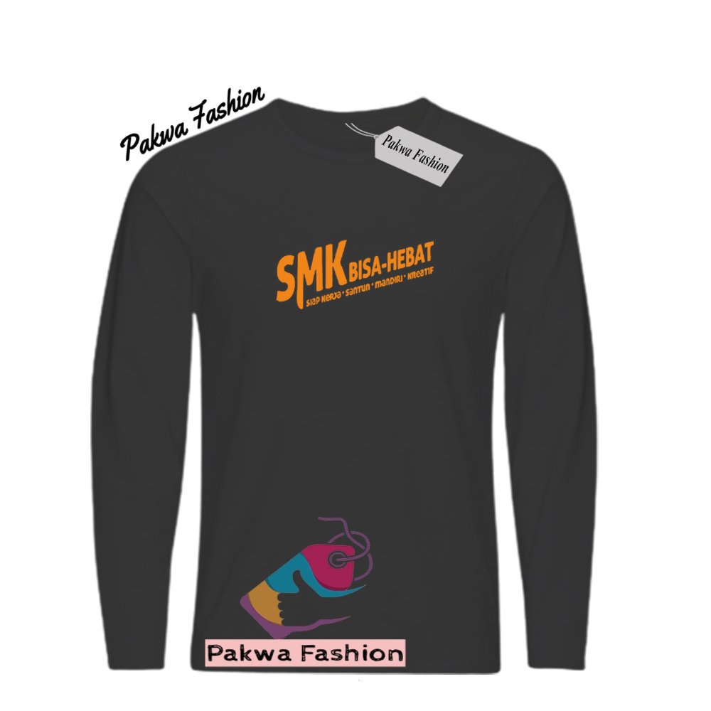 Kaos Distro Lengan Panjang Smk Bisa Hebat Baju Tshirt Polos Pria Wanita Dewasa Keren Terlaris Cowok 