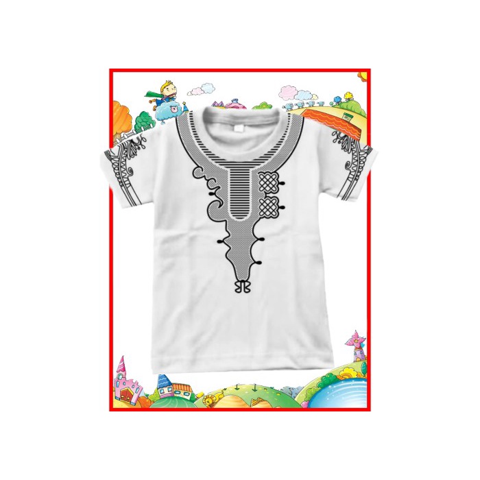 BOUTIQUE - BAJU ANAK / KAOS ANAK LAKI LAKI KOKO PUTIH 1 - 10 TAHUN - 1 Tahun