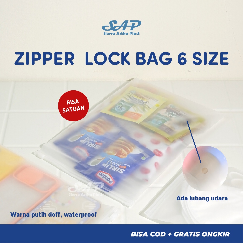 Zipper Storage Bag (10x15 - 17x25 - 20x28 - 25x35 - 28x40 - 35x45) / Kantong Plastik Ziplock / Organizer Bag / Tempat Penyimpanan Travel Serbaguna | Zipper lock / zipper storage bag / zipper travel pouch / travel pouch serbaguna
