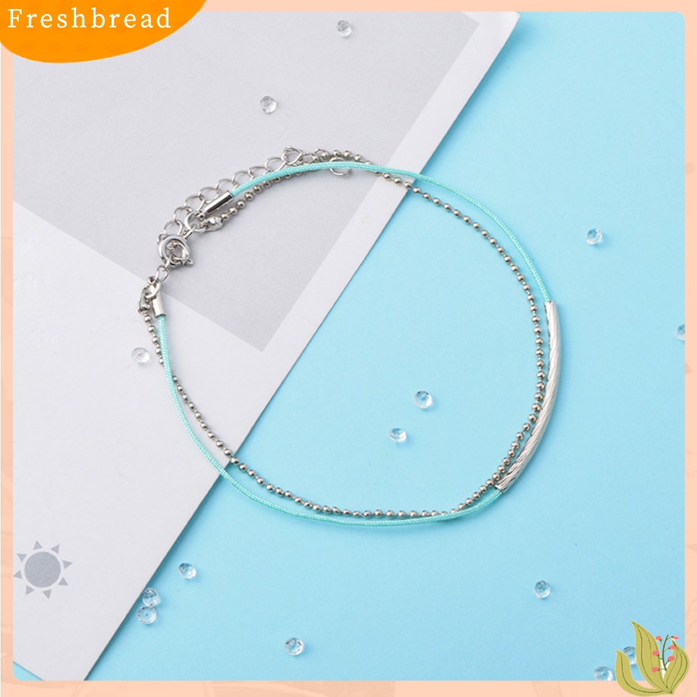 &lt; Freshbread &gt; Pria Wanita Fashion Tali Bola Rantai Adjustable Gelang Bangle Pesta Perhiasan Hadiah