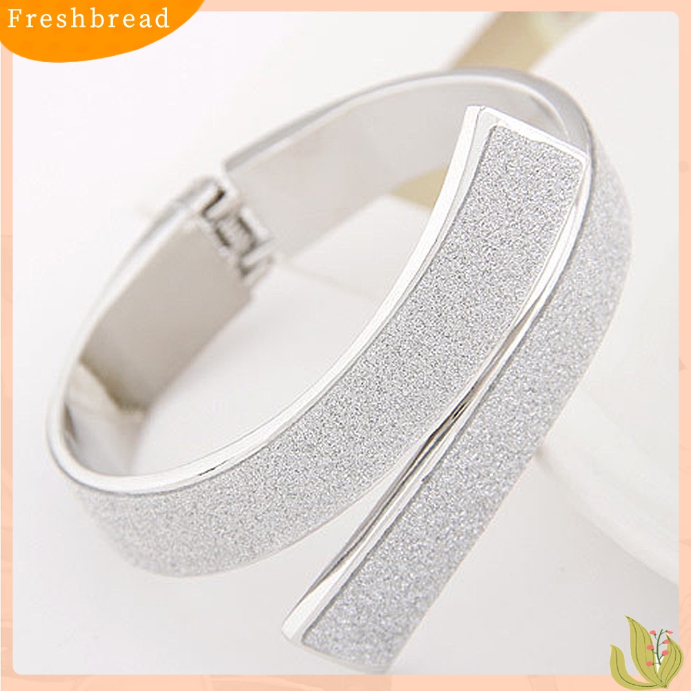 &lt; Freshbread &gt; Fashion Wanita Sederhana Elegan Glitter Terbuka Manset Gelang Bangle Perhiasan Hadiah