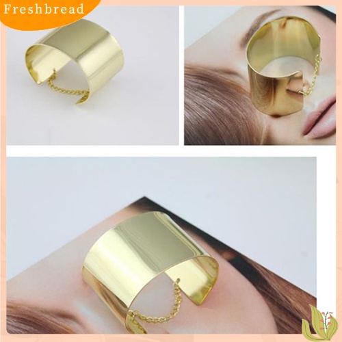 &lt; Freshbread &gt; Wanita Fashion Bergaya Keren Punk Gothic Rock Metal Melebar Bangle Gelang