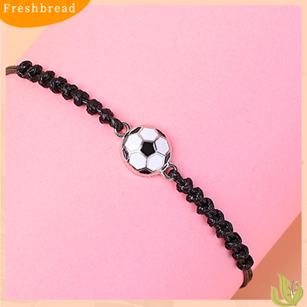 &lt; Freshbread &gt; Gelang Persahabatan Sepak Bola Dikepang Keren Adjustable Bola Gelang Perhiasan Hadiah