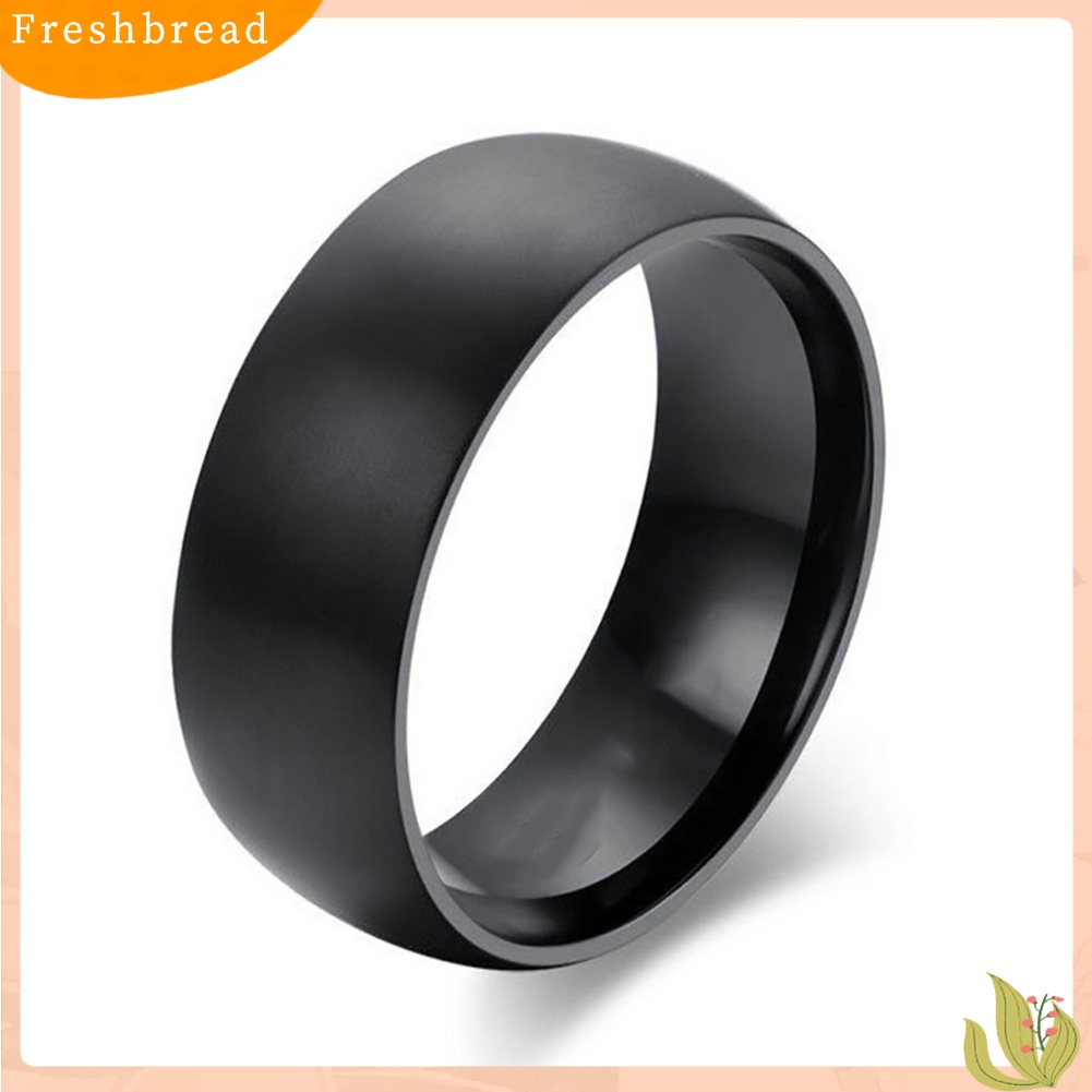 &lt; Freshbread &gt; Pria Keren Baja Titanium Lebar 8mm Pernikahan Pertunangan Anniversary Band Jari Cincin