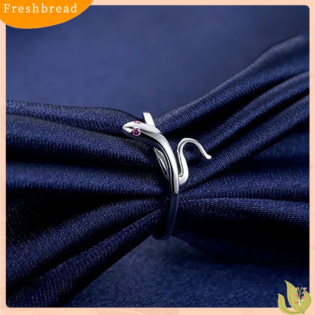 &lt; Freshbread &gt; Fashion Bentuk Ular Pembukaan Jari Cincin Adjustable Wanita Perhiasan Hadiah Pesta