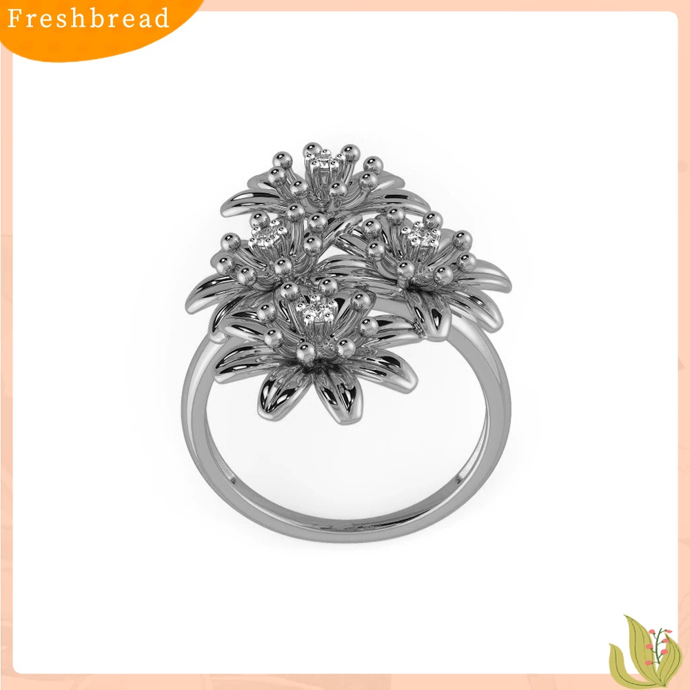 &lt; Freshbread &gt; Wanita Fashion Bunga Jari Cincin Pernikahan Pertunangan Perhiasan Hadiah Hari Kasih Sayang