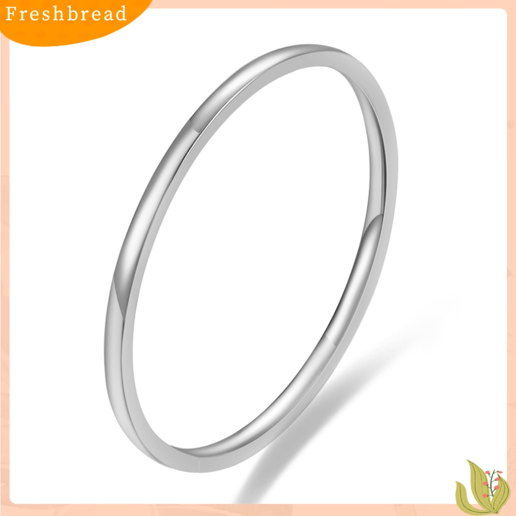 &lt; Freshbread &gt; Cincin Indah Eye-catching All-match Hias Glittery Titanium Steel Cincin Pasangan Sederhana Untuk Anniversary