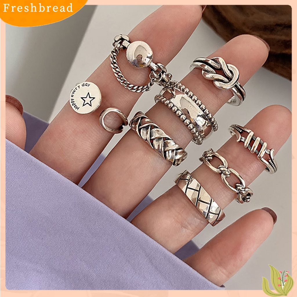 &lt; Freshbread &gt; Cincin Terbuka Dapat Disesuaikan Bentuk Kreatif Berlapis Perak Cincin Terbuka Tahan Luntur Perhiasan Fashion Untuk Wanita