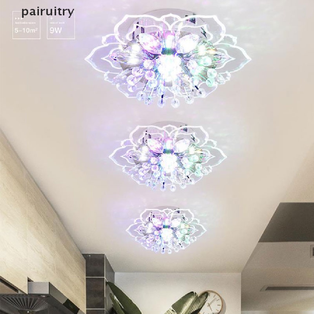 Prt 20cm 9W Modern Crystal LED Fitting Lampu Plafon Lorong Pendant Lamp Chandelier  Prt