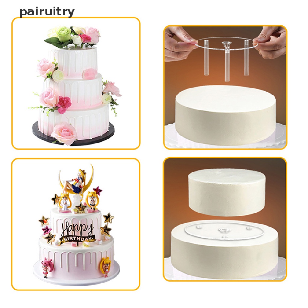 Prt Multi-layer Cake Support Set Frame Stand Kue Praktis Round Dessert Support PRT