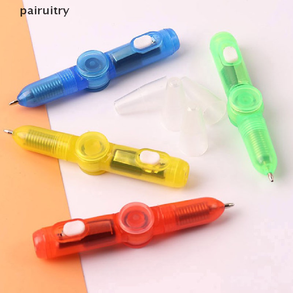 Prt Baru 2in1 Tangan Spinner Lampu PEN LED Fidget Spin Autism Gyroscope Glow dark PRT