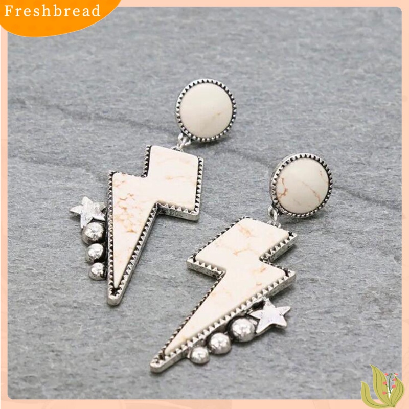 &lt; Freshbread &gt; 1pasang Anting Pejantan Gaya Etnik Geometris Berlebihan Bohemian Hiasan Telinga Kilau Cerah Wanita Berujung Lima Anting Bintang Aksesoris Pakaian