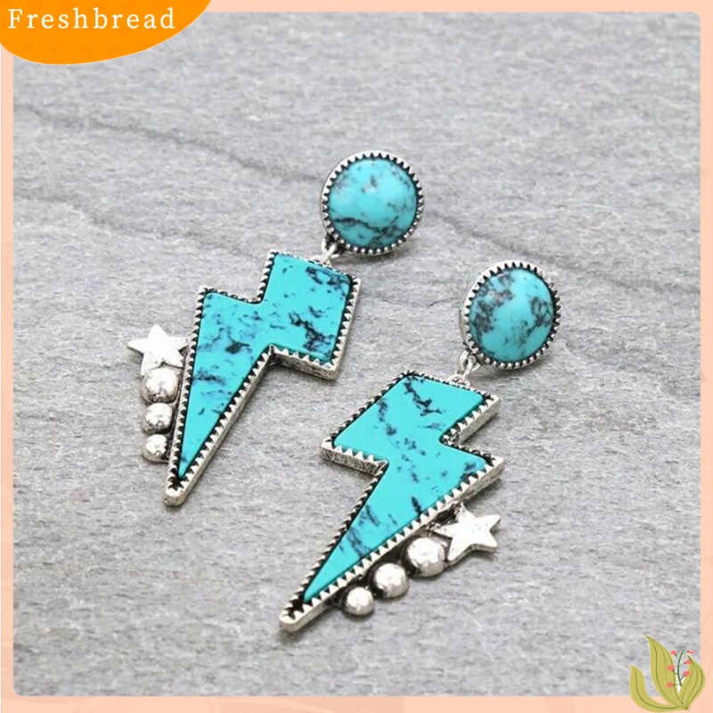 &lt; Freshbread &gt; 1pasang Anting Pejantan Gaya Etnik Geometris Berlebihan Bohemian Hiasan Telinga Kilau Cerah Wanita Berujung Lima Anting Bintang Aksesoris Pakaian