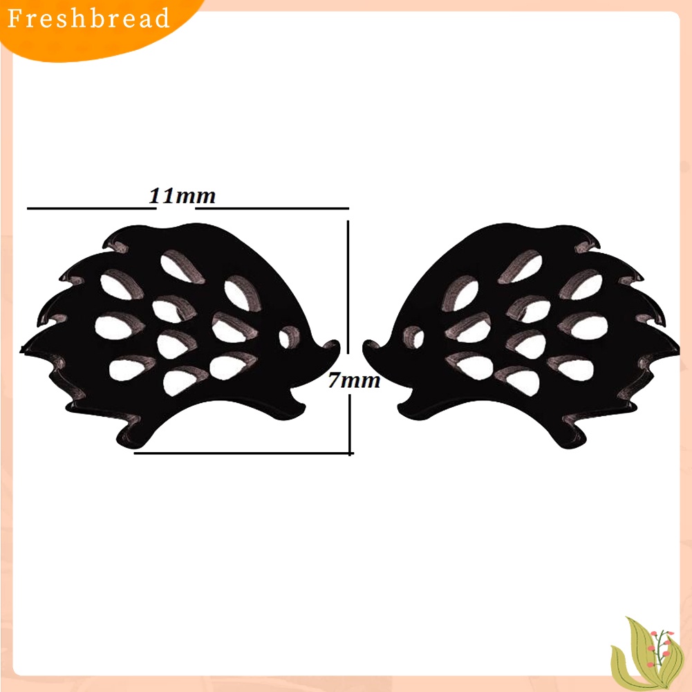 &lt; Freshbread &gt; Stainless Steel Minimalis Berongga Landak Wanita Stud Earrings Perhiasan Hadiah