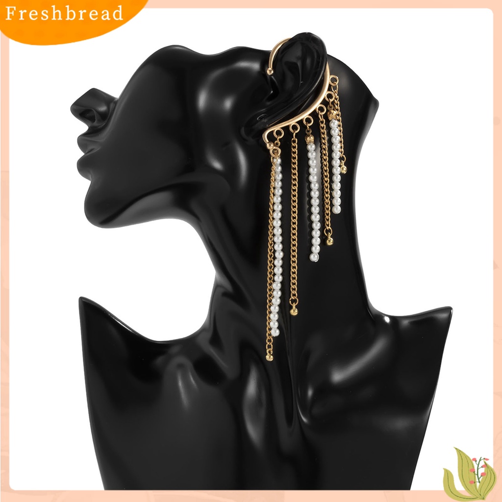 < Freshbread > 1Pc Klip Anting Jumbai Perhiasan Vintage Temperamen Manset Telinga Halus Untuk Pernikahan
