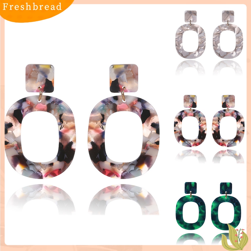 &lt; Freshbread &gt; Fashion Berongga Lingkaran Pernyataan Wanita Geometris Stud Earrings Perhiasan Hadiah