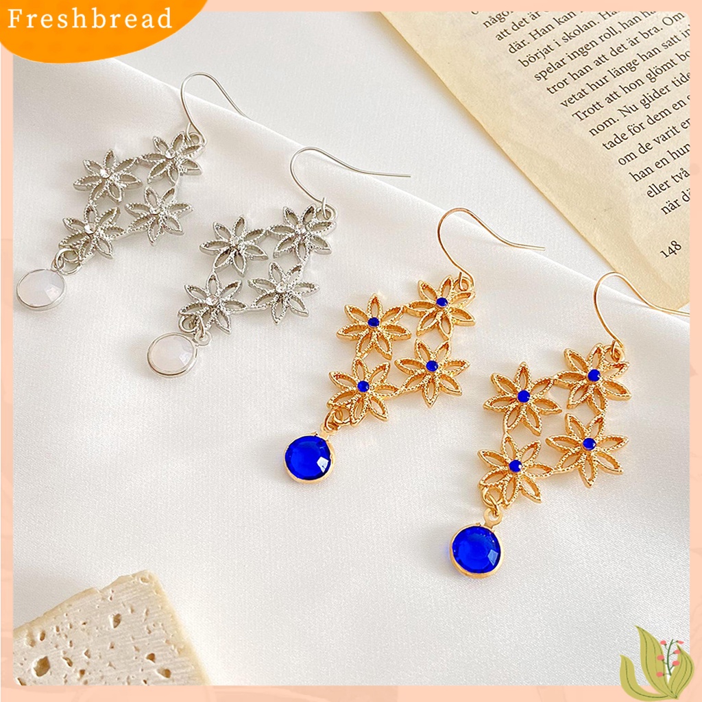 &lt; Freshbread &gt; 1pasang Anting Kait Berongga Keluar Bunga Perhiasan Bohemian Cut-out Earrings Pacaran