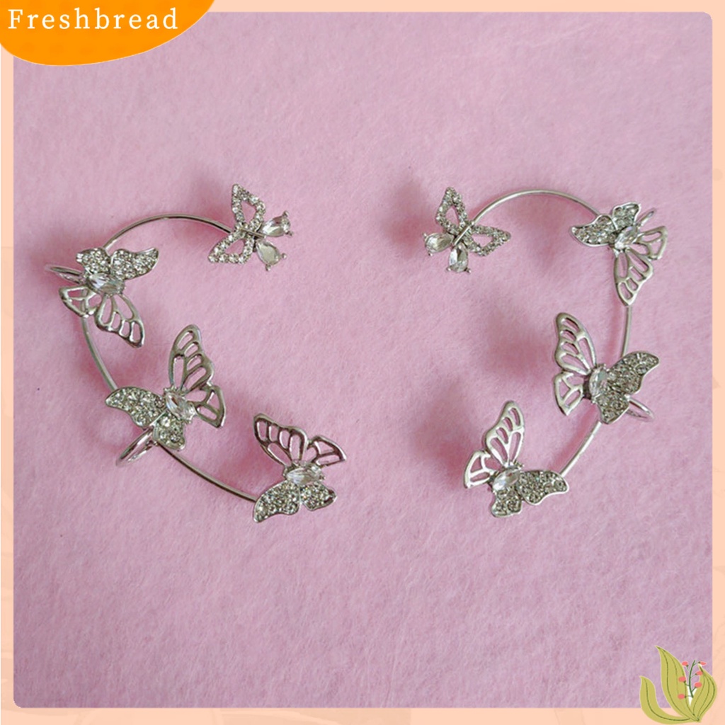 &lt; Freshbread &gt; 1Pc Klip Anting Butterfly Hollow Out Tanpa Tindik Gaya Korea Indah Telinga Manset Untuk Pernikahan