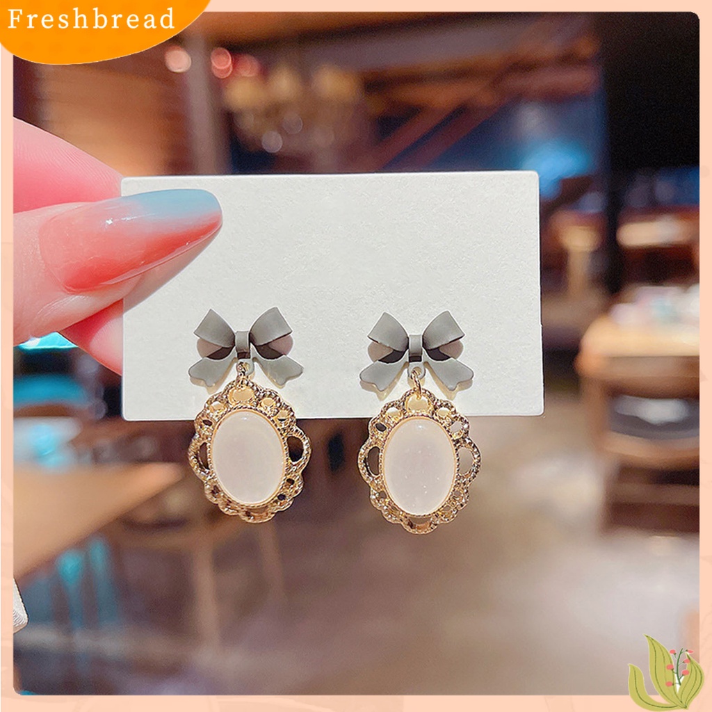 &lt; Freshbread &gt; 1pasang Wanita Ear Studs Bunga Berlian Imitasi Perhiasan Bersinar Hati Studs Earrings Untuk Pakaian Sehari-Hari