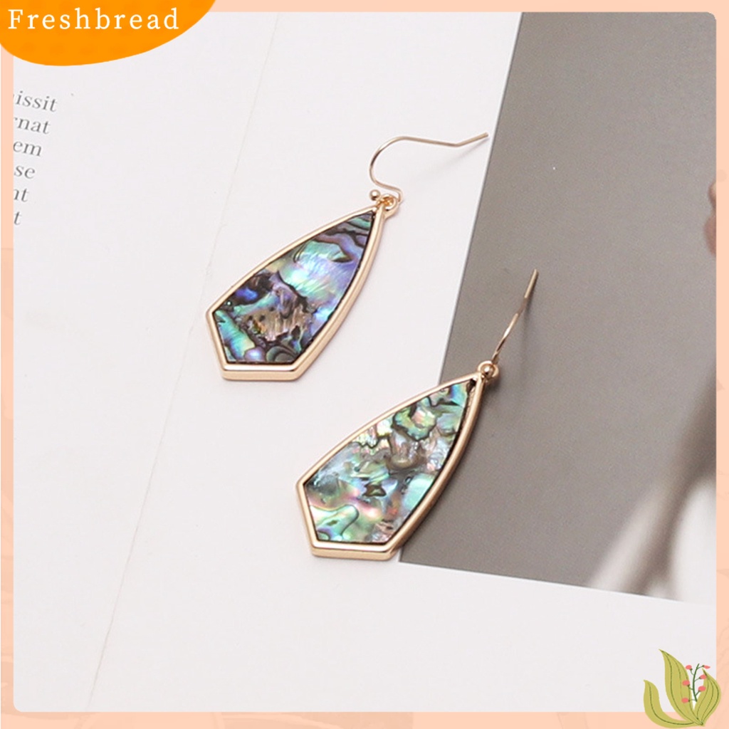 &lt; Freshbread &gt; 1pasang Drop Earrings Paduan Halus Sederhana Motif Leopard Geometris Wanita Anting Kait Untuk Pacaran