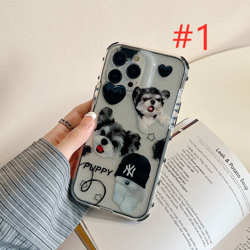 Lovely Cat Puppy Flash Powder Point Casing Soft Case HP iP iPhone 12 13 14 Pro Max 11 FTD Best Case Apple