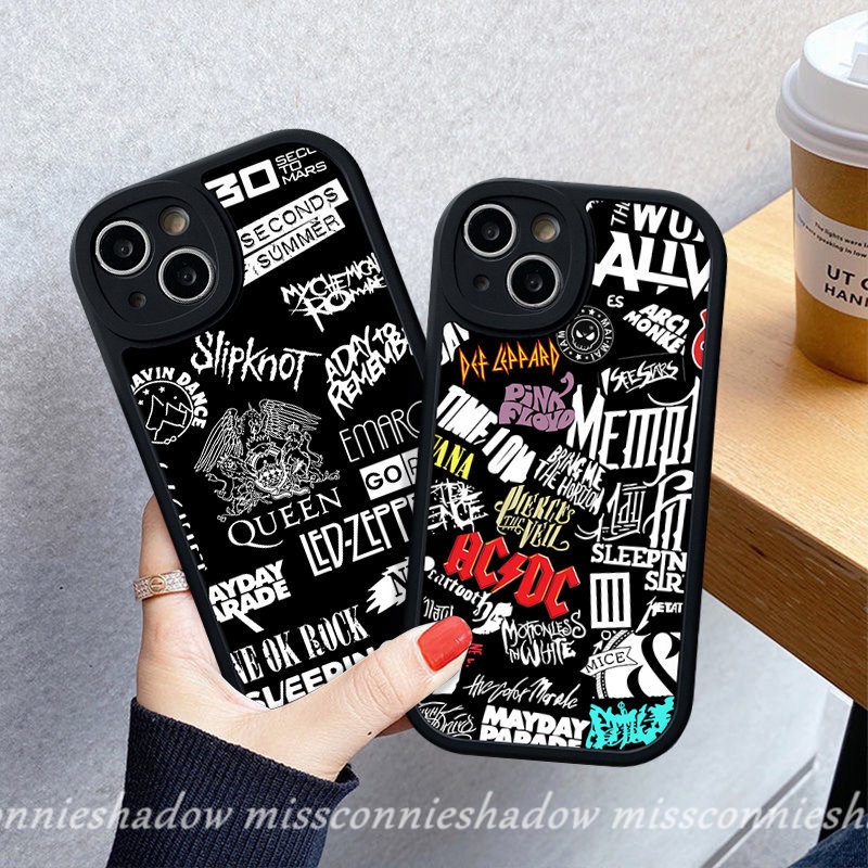 Fashion Graffiti Art Huruf Casing Infinix Hot9 10 Play 10 Lite Hot 10T 10s 11 11s Note8 Smart 5 6 Trendi Merek Label Stiker Shockproof Lembut Tpu Penutup Belakang