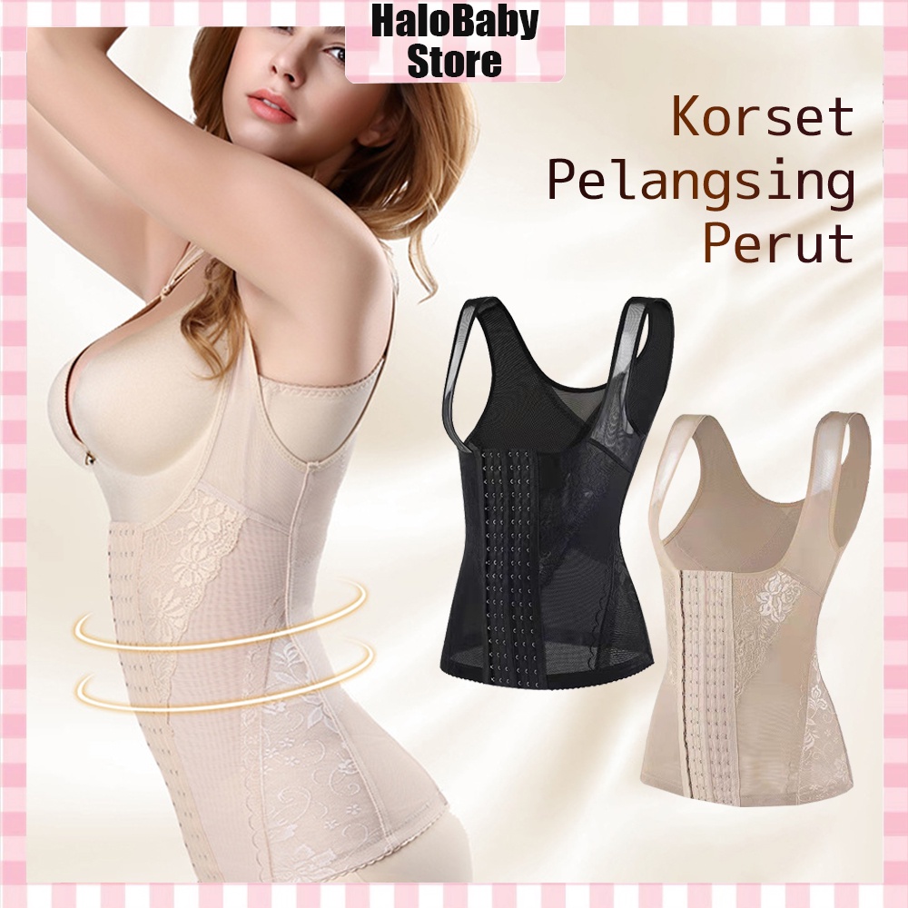 Halo Baby Korset Pelangsing Perut Buncit Wanita /Korset Slimming Suit/Body Shape/ Corset Pelangsing Perut