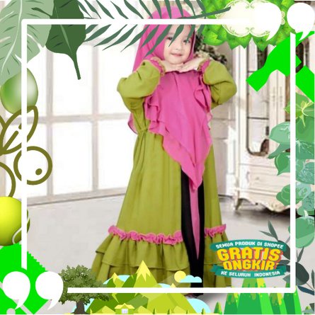 TokoFashion. Gamis Tazkia - Baju Muslim Anak Wanita Baju Gamis Muslim Anak Perempuan Umur 4 - 6 Tahu