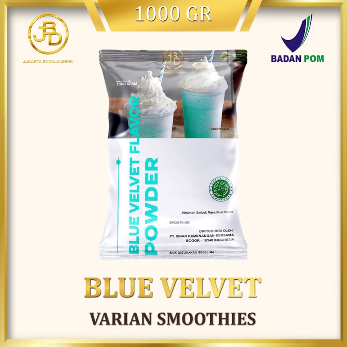 

[Powder Drink]Aneka Rasa Bubuk Minuman Premium Blue Velvet 1Kg || Jakarta Bubble Drink