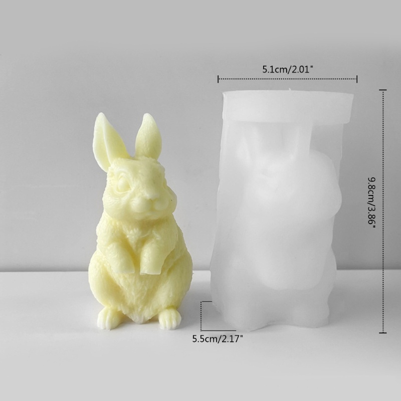 Siy Bunny Silicone Mold Cetakan Plester Craft Art Cetakan Sabun Silikon Membuat Cetakan