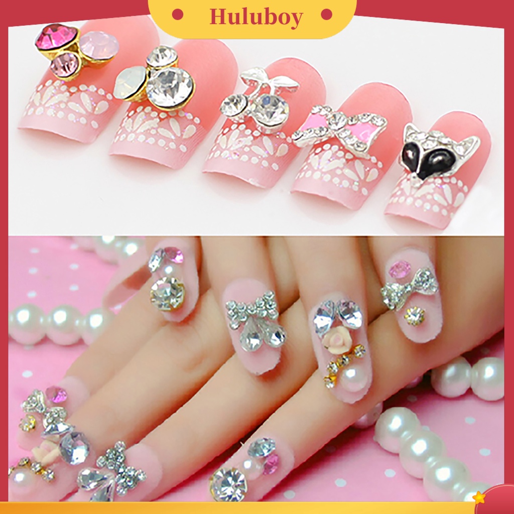 {In Stock} 10Pcs/Set Stiker Kuku Berlian Imitasi Halus Sintetis Warna-Warni Nail Decal Perhiasan Dekor Untuk Pesta