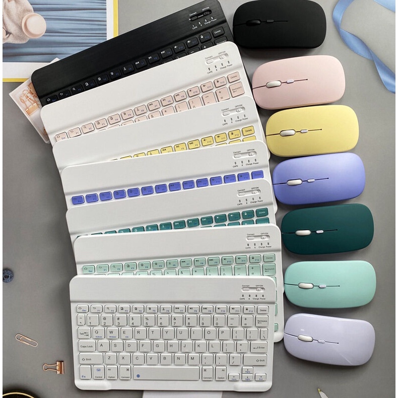 Mouse Keyboard Nirkabel Mini, Untuk for Apple IPad Xiaomi Samsung Huawei Oppo Phone Tablet Galaxy Tab Keyboard Nirkabel Untuk Android IOS Windows PC