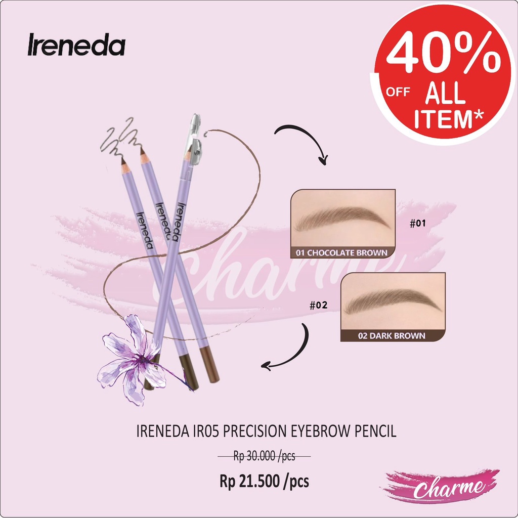 (READY &amp; ORI) IRENEDA Precision Eyebrow Pencil Pensil Alis - IR05