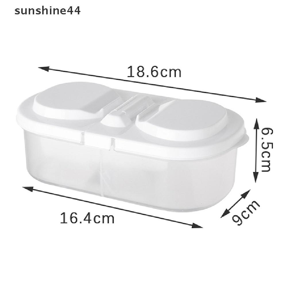 Sunshine Double Compartment With Lid Toples Penyegel Makanan Dan Buah Kotak Penyimpanan Plastik ID