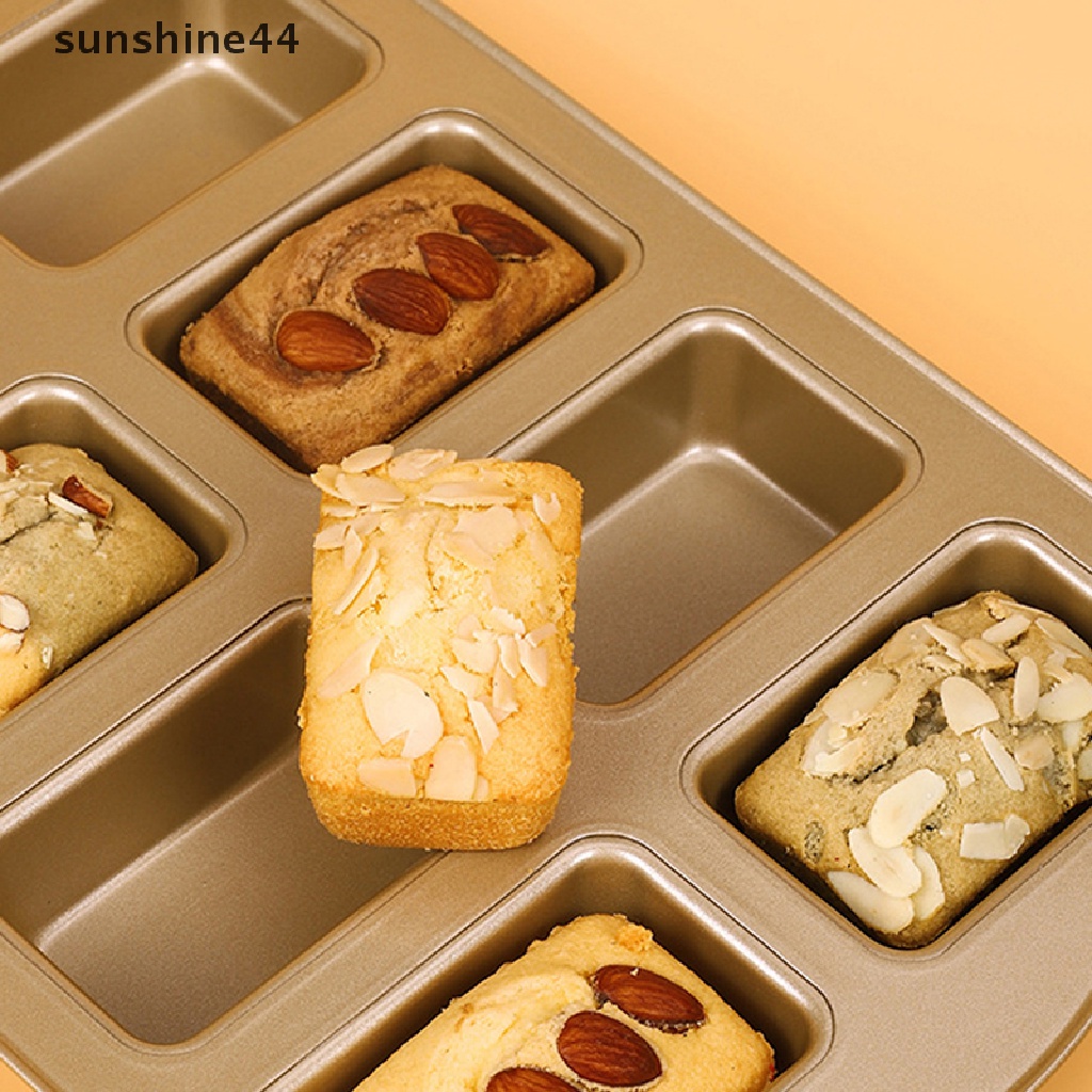 Sunshine 1Pc 8cav Berbentuk Persegi Baja Karbon Cetakan Mousse Baking Kue Cetakan Pan Alat ID