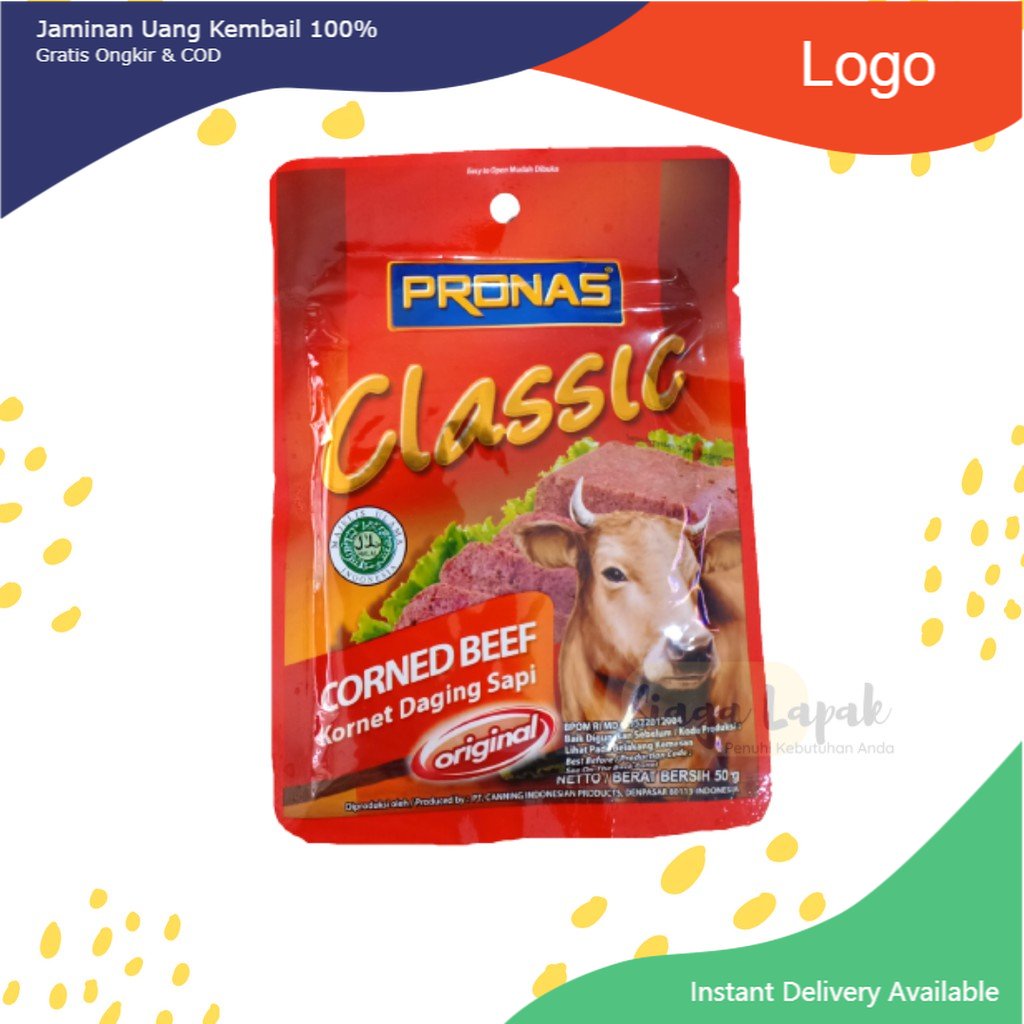 

Pronas Corned Beef Daging Sapi Original Classic Sachet 50gr (ikannus_shop)