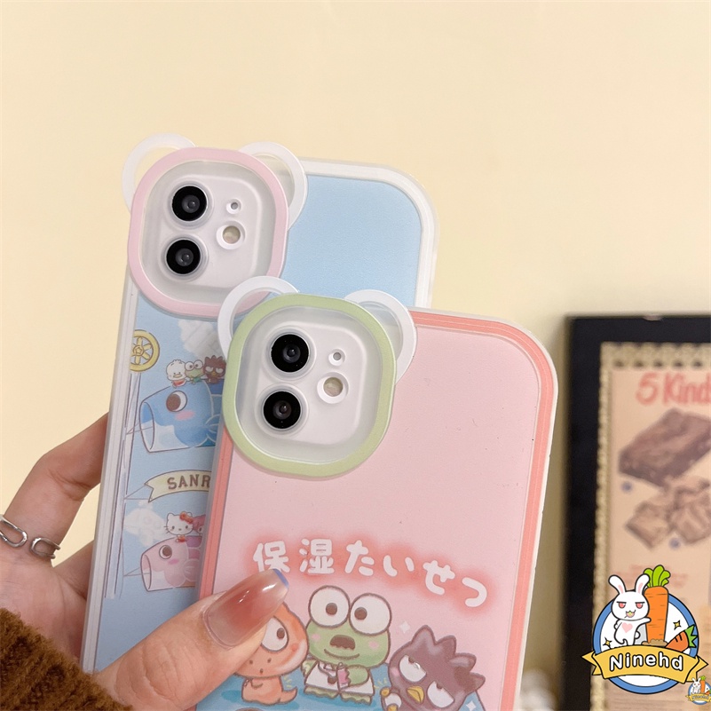 IPHONE Casing Kompatibel Untuk Iphone14 13 12 11 Pro Max X Xr Xs Max SE 8 7 6 6s Plus Kartun Lucu Macaron Warna Permen Casing Ponsel Lembut Pelindung Lensa Bumper Shockproof Cover Pelindung