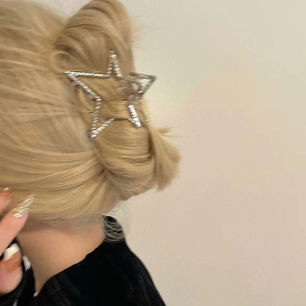 Needway Bintang Hair Claw Elegan Simple Besar Jepit Rambut Hair Scratch Ponytail Holder Fashion Hiasan Kepala Klip Rambut Hair Clip Wanita Hairgrips