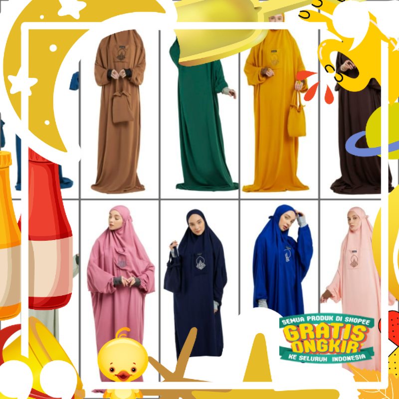 Mukena Basmah Rayon Premium RESELLER/ Trendy Polkadot