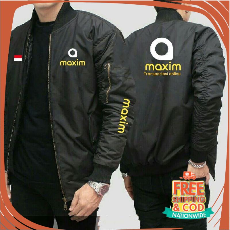 PROMO BIG SIZE JAKET BOMBER JUMBO/ JAKET BOMBER DRIVER MAXIM ONLINE PRIA WANITA / SIZE L XL XXL/ BAH