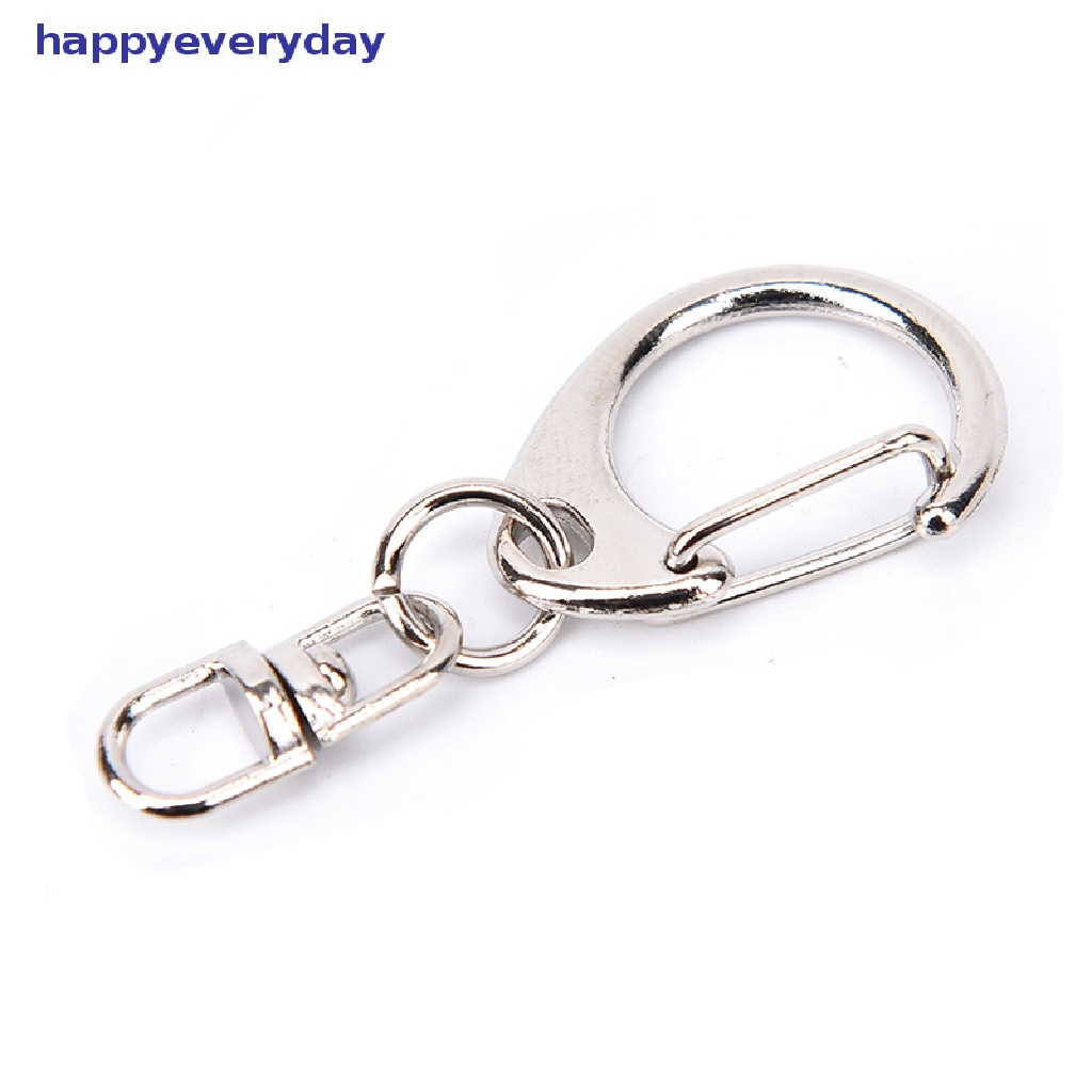 [happy] 10pcs DIY Dipoles Perak Keyring Keychain Split Ring Pendek Rantai Key Rings [ID]