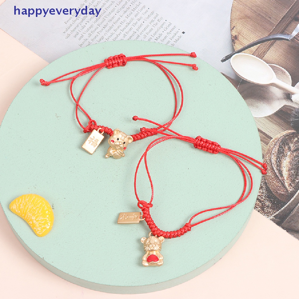 [Selamat] 2022tahun Baru Cina Harimau Tali Merah String Gelang Handmade Craft Hadiah [ID]