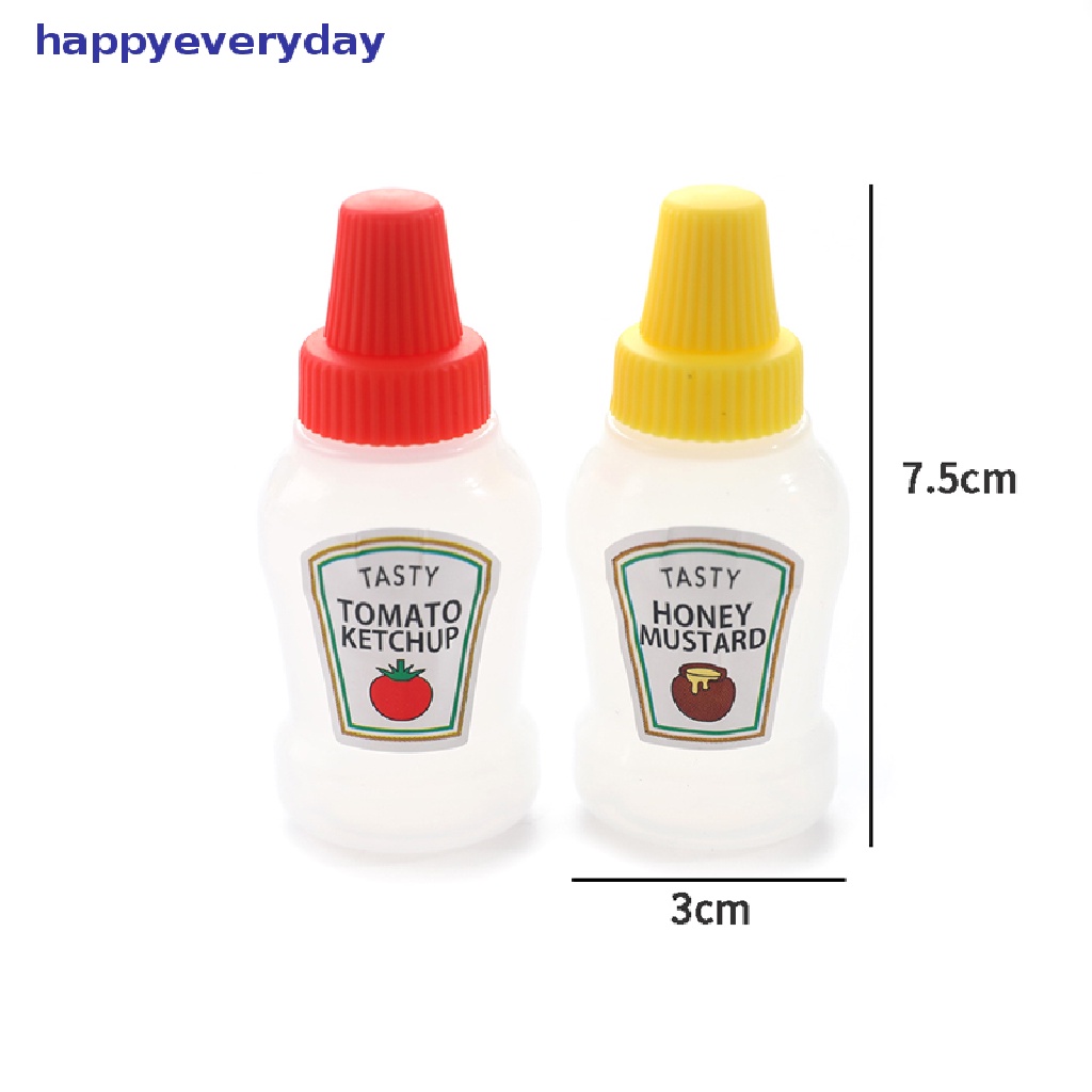 [happy] 4pcs 25ML Botol Kecap Tomat Mini Portable Sauce Salad Dressing Container [ID]