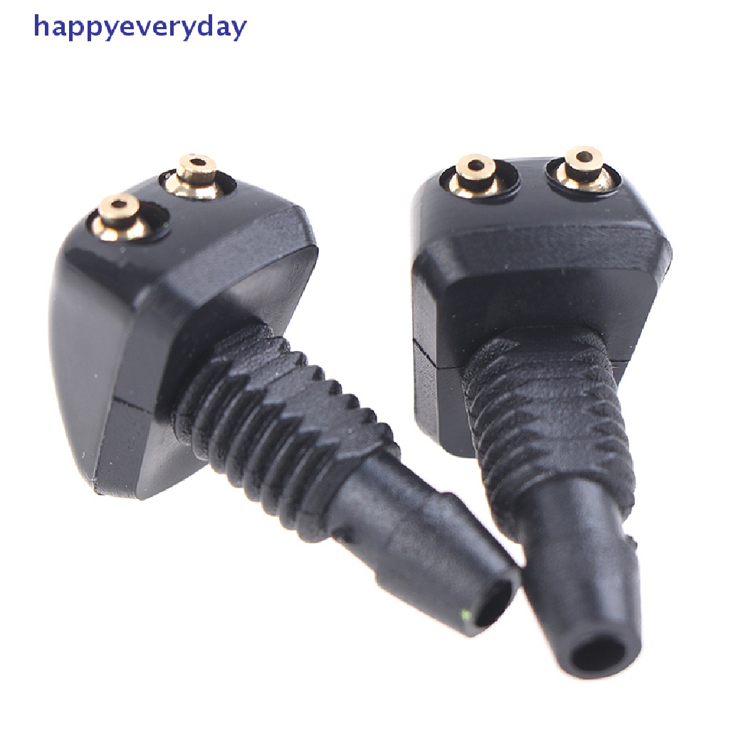 [happy] 2x Universal Front Windshield Washer Wiper Nozzle er Stopkontak Spout Air [ID]