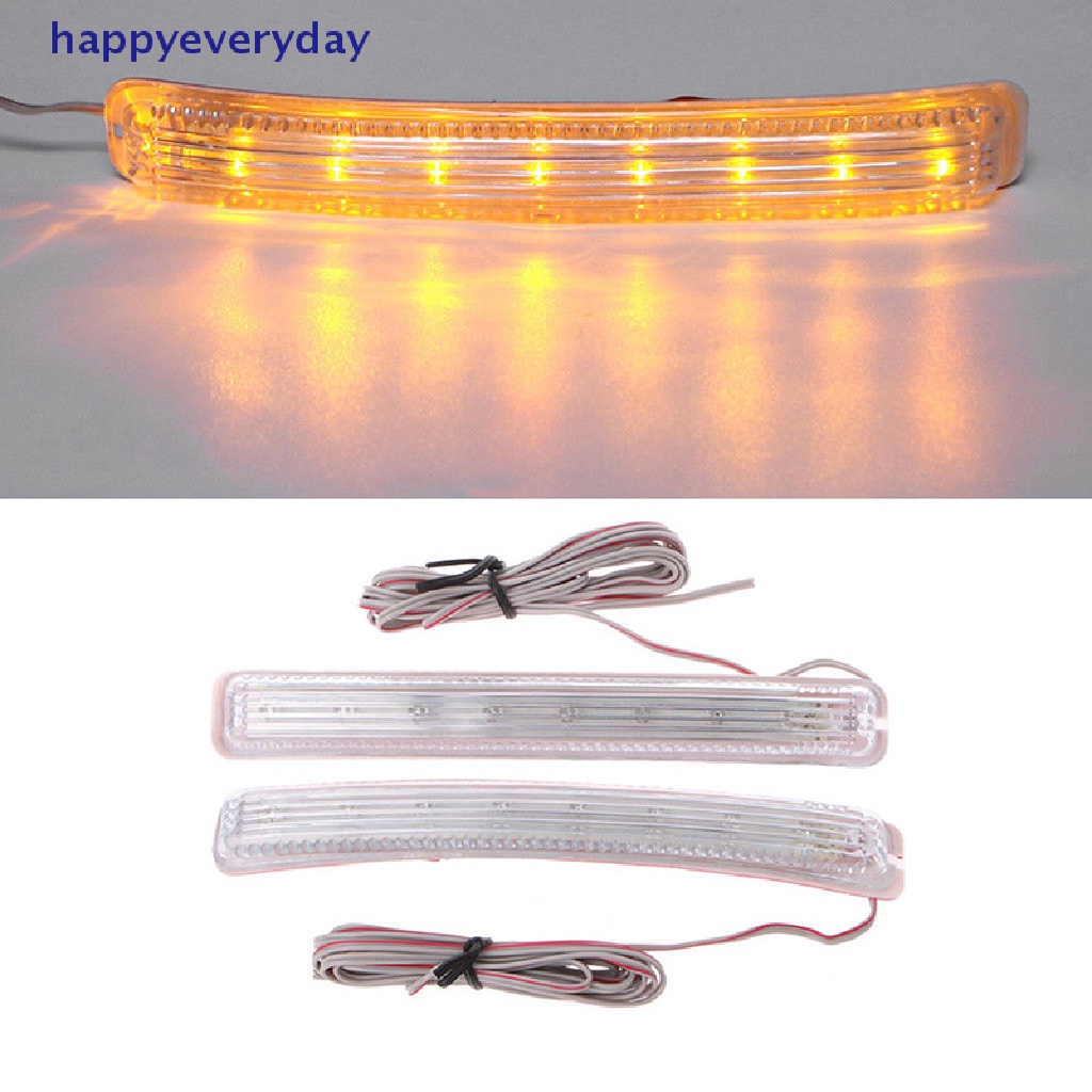 [happy] 2pcs Universal Soft Amber 9pl12v LED Spion Mobil Indikator Lampu Light [ID]