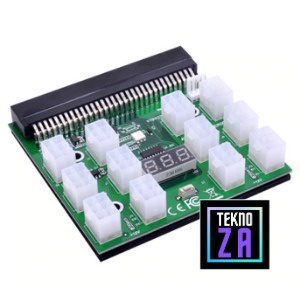 MINING PCI-E 12x6Pin Server PSU Breakout Board 12V - AutoStart