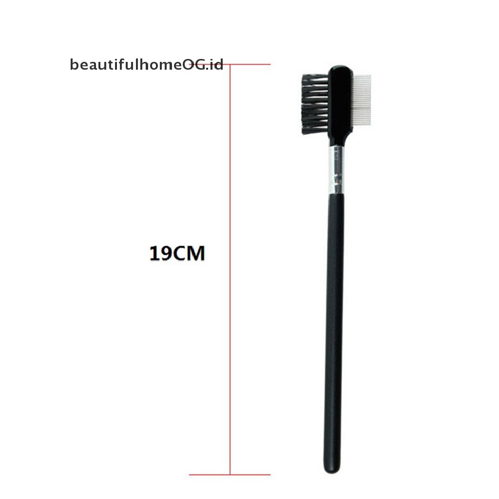 // Lebaran// Steel Brow Eyelash Dual-Comb Extension Brush Sisir Logam Alat Makeup Kosmetik **