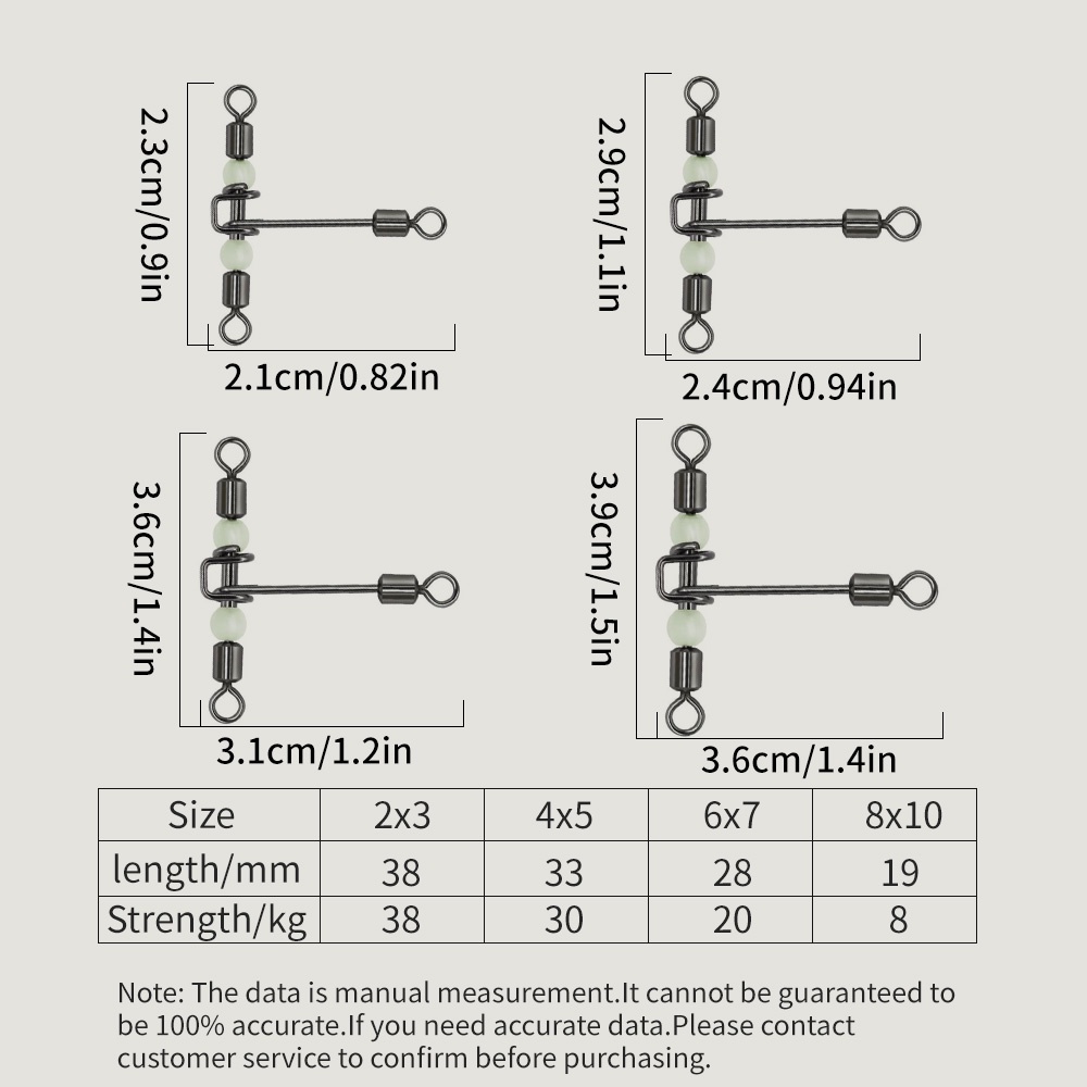 3-way T-Shaped Cross Line Fish Hook Umpan Garis Konektor 10 Pcs Neon Memancing Putar Konektor Outdoor Malam Memancing Bercahaya Aksesoris Alat Pancing